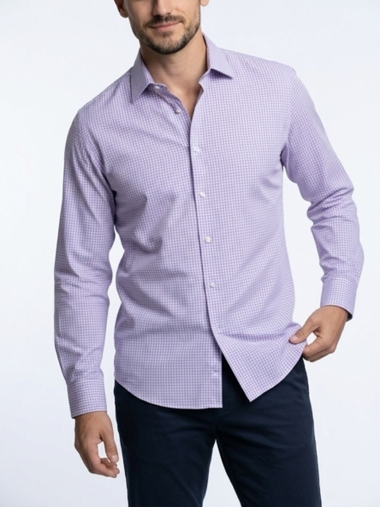 David Donahue Pink/Blue Micro-Check Dress Shirt #Nordstrom #Buttondown